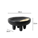 GobekUsa Imitation Wood Grain Corner Tray Fruit Bowl Desktop Storage Jewelry Plate Tray