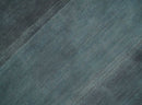 Wool Southwestern Lori Striped Area Rug 5x7 - Black Charcoal Gray