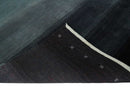 Wool Southwestern Lori Striped Area Rug 5x7 - Black Charcoal Gray