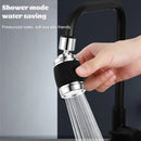 Black & chrome aluminum kitchen faucet 360 rotating splash nozzle by Decorbites