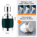 Black & chrome aluminum kitchen faucet 360 rotating splash nozzle by Decorbites
