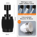 Black & chrome aluminum kitchen faucet 360 rotating splash nozzle by Decorbites