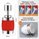 Black & chrome aluminum kitchen faucet 360 rotating splash nozzle by Decorbites