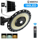 GobekUsa 180LED Solar Shed Light with Remote, 5 Modes for Yard, Garage, Gazebo