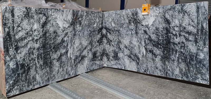 Black Cloud Exotic Bookmatching Polished Marble Slab