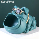 GobekUsa Cool Dog Sculpture Table Decoration Decorative Coin Bank Storage Box