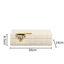 GobekUsa Gold-plated Woven Leather Jewelry Box: Exquisite Storage Jar for Dresser and Desk