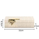 GobekUsa Gold-plated Woven Leather Jewelry Box: Exquisite Storage Jar for Dresser and Desk