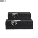 GobekUsa Gold-plated Woven Leather Jewelry Box: Exquisite Storage Jar for Dresser and Desk