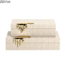 GobekUsa Gold-plated Woven Leather Jewelry Box: Exquisite Storage Jar for Dresser and Desk