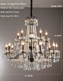 GobekUsa Black Crystal Chandelier Foyer Pendant Lights for Art Decor Luminarias