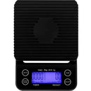 Black digital brewmaster coffee scale timer kitchen ribbed platform by Decorbites