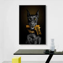 GobekUsa Black Doberman Dog Canvas Poster Art