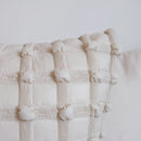Black dot bubble quilted cushion cover bedroom pom pom decor by Decorbites