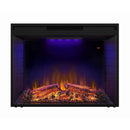 Black Electric Fireplace Heater Insert with Overheating Protection and Remote Control