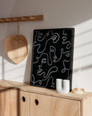 Black abstract faces