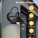GobekUsa Black Farmhouse Barn Lights: Waterproof Outdoor Wall Sconce with E27 Socket