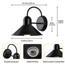 GobekUsa Black Farmhouse Barn Lights: Waterproof Outdoor Wall Sconce with E27 Socket