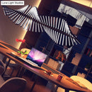 GobekUsa Black Fish-Bone Pendant Light - Nordic LED Metal Island Fixture