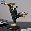 GobekUsa French Bulldog Butler Decor: Dog Statue, Storage Box, Home Ornament Gift