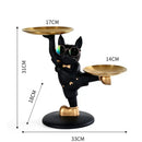 GobekUsa French Bulldog Butler Decor: Dog Statue, Storage Box, Home Ornament Gift