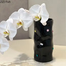 GobekUsa Gemstone Ceramic Vase: Desk Decor, Floral Arrangement, Room Aesthetic