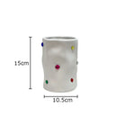 GobekUsa Gemstone Ceramic Vase: Desk Decor, Floral Arrangement, Room Aesthetic