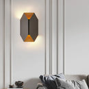 GobekUsa Black Geometric LED Wall Lamp with Metal Shade - Modern 1 Light Wall Mounted Lighting