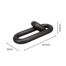 GobekUsa Black Geometric Resin Ornament Ring Decor Home Figurine