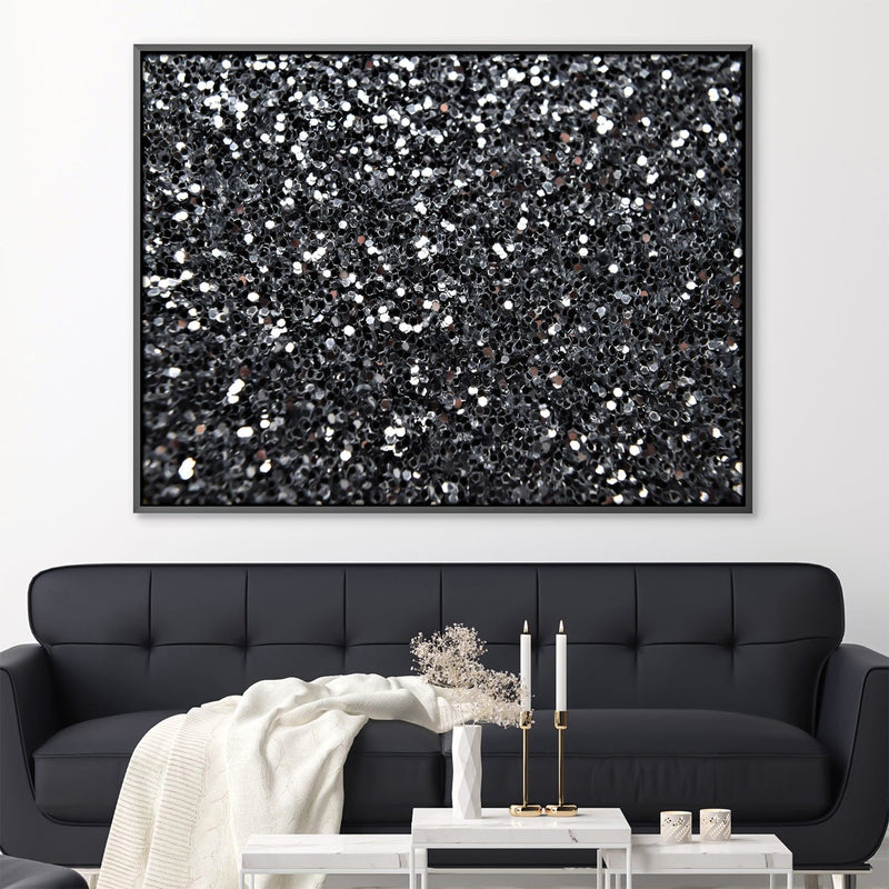 Black Glitter III Canvas