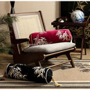GobekUsa Bamboo Leaves Embroidery Bolster Pillow Covers - 18x55cm