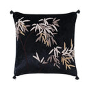 GobekUsa Bamboo Leaves Embroidery Bolster Pillow Covers - 18x55cm