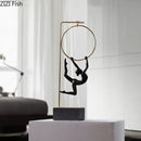 GobekUsa Gymnastic Acrobat Resin Sculpture Ornaments for Living Room Decor