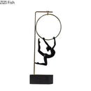 GobekUsa Gymnastic Acrobat Resin Sculpture Ornaments for Living Room Decor