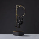 GobekUsa Gymnastic Acrobat Resin Sculpture Ornaments for Living Room Decor