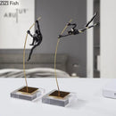 GobekUsa Gymnastic Acrobat Resin Sculpture Ornaments for Living Room Decor