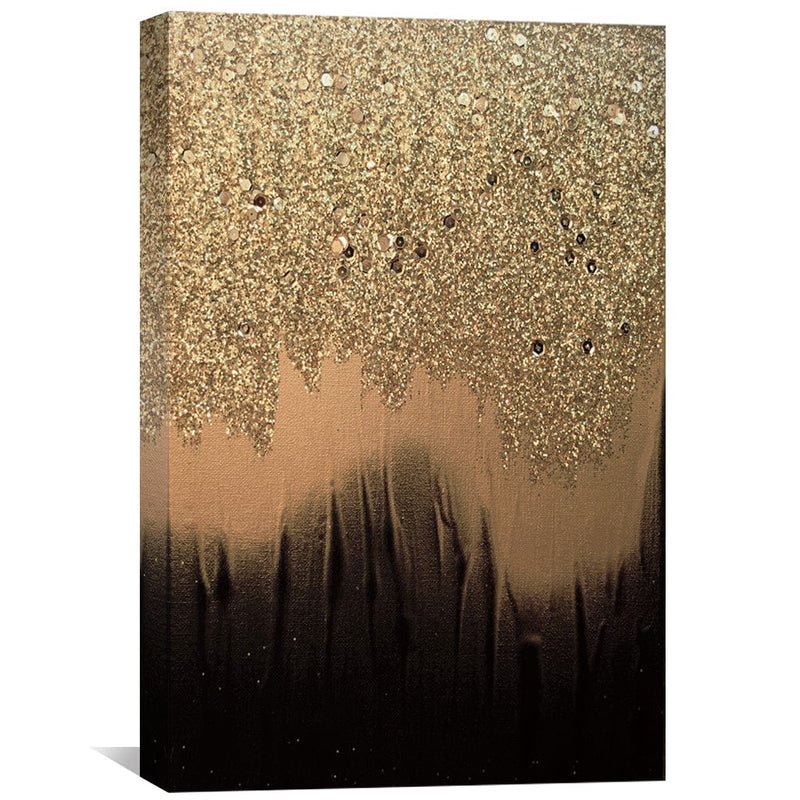 Black Gold Shimmer Canvas