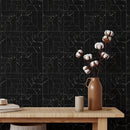 Black Honed Desing Bm 104 Waterjet Marble Mosaics 12x12