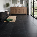 Black Honed Marble Tiles 18x18