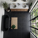 Black Honed Marble Tiles 18x18