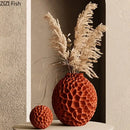 GobekUsa Honeycomb Texture Vase for Artificial Flower Arrangement