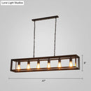 GobekUsa Black Industrial Rectangular Island Pendant Metallic Ceiling Light Fixture