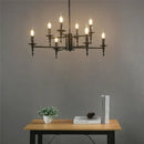 GobekUsa Iron Art LED Candle Chandelier Pendant Light for Living Room & Kitchen