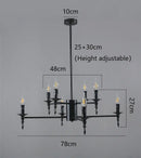GobekUsa Iron Art LED Candle Chandelier Pendant Light for Living Room & Kitchen