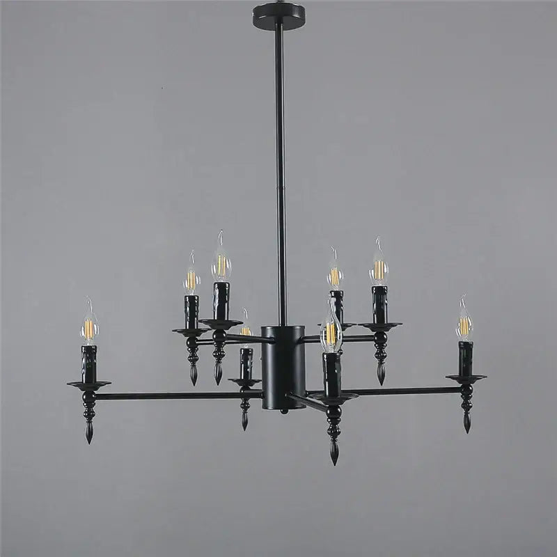 GobekUsa Iron Art LED Candle Chandelier Pendant Light for Living Room & Kitchen