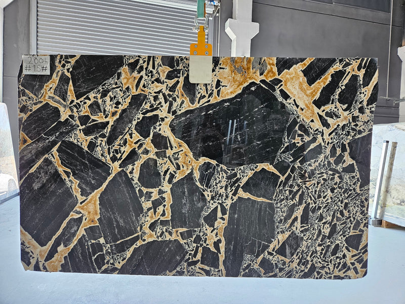 Black Leopard Marble Slab, Polished 2 cm, lot photo 2