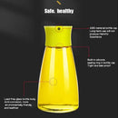 Black & lime green 170ml seasoning bottle set kitchen glass dispenser by Decorbites