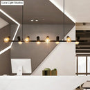 GobekUsa Black Linear Island Pendant Light with Exposed Bulb Design - Perfect for Restaurants and Lofts
