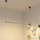 Black Linear Metal LED Pendant Light