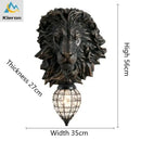 GobekUsa Lion Head Crystal Led Wall Lamp for Bedroom, Ktv, Living Room, Resin Wall Light